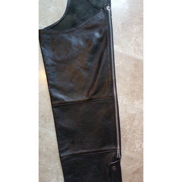 Harley Davidson Leather Chaps CA 03402 Black L - Picture 6 of 10
